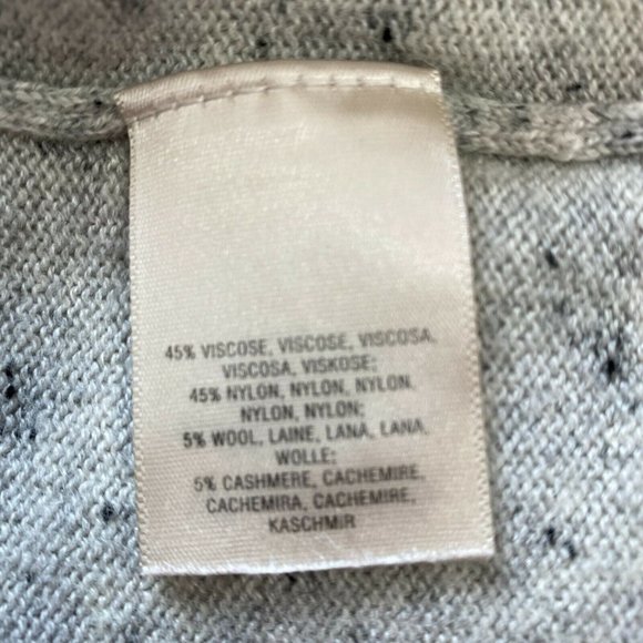 Moth Anthropologie Cardigan Sweater‎ M Gray Knit Open Draped Bell Sleeve - Picture 8 of 11